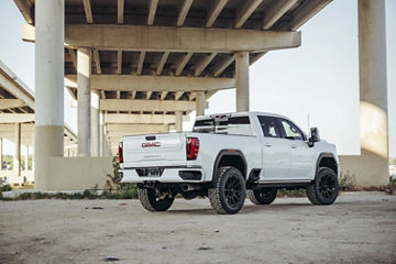 View of 2024 GMC Sierra Denali - Fuel SUPER C - Black | Wheel Pros